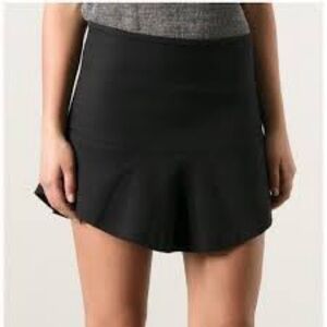 IRO Black Timothy Bias Cut Mini Skirt Sz 42